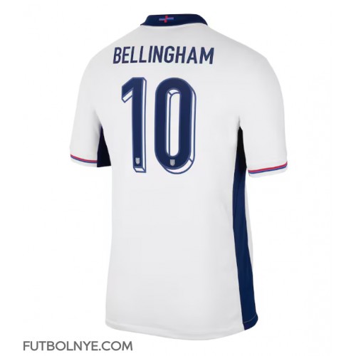 Camiseta Inglaterra Jude Bellingham #10 Primera Equipación Eurocopa 2024 manga corta